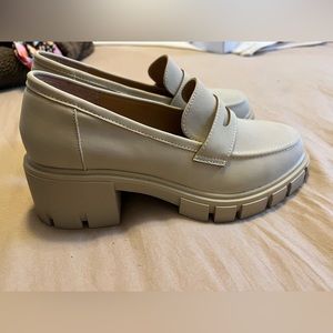 chunky heel womens loafer